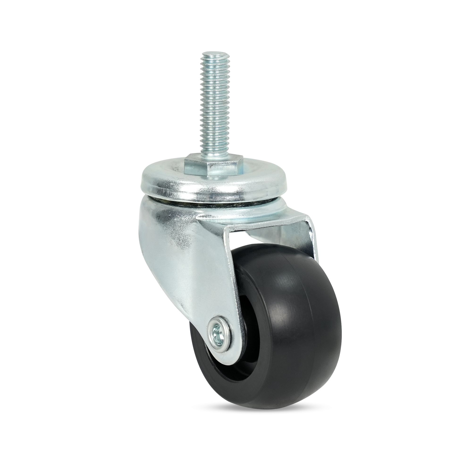 Klutch 2in. Polypropylene Swivel Caster with Stem, 80-Lb. Capacity